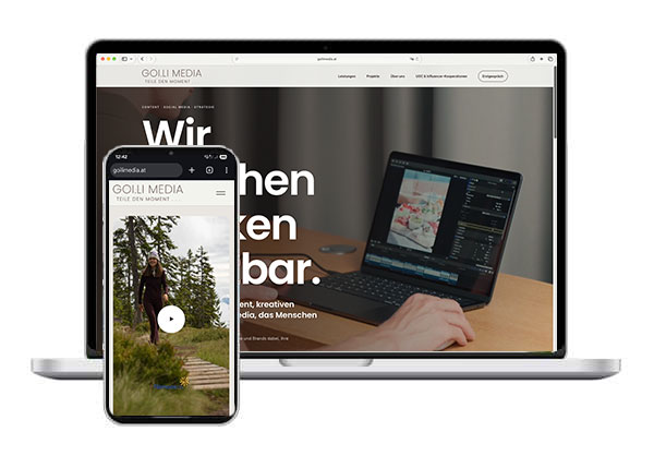 Website von Goili Media auf Laptop und Smartphone